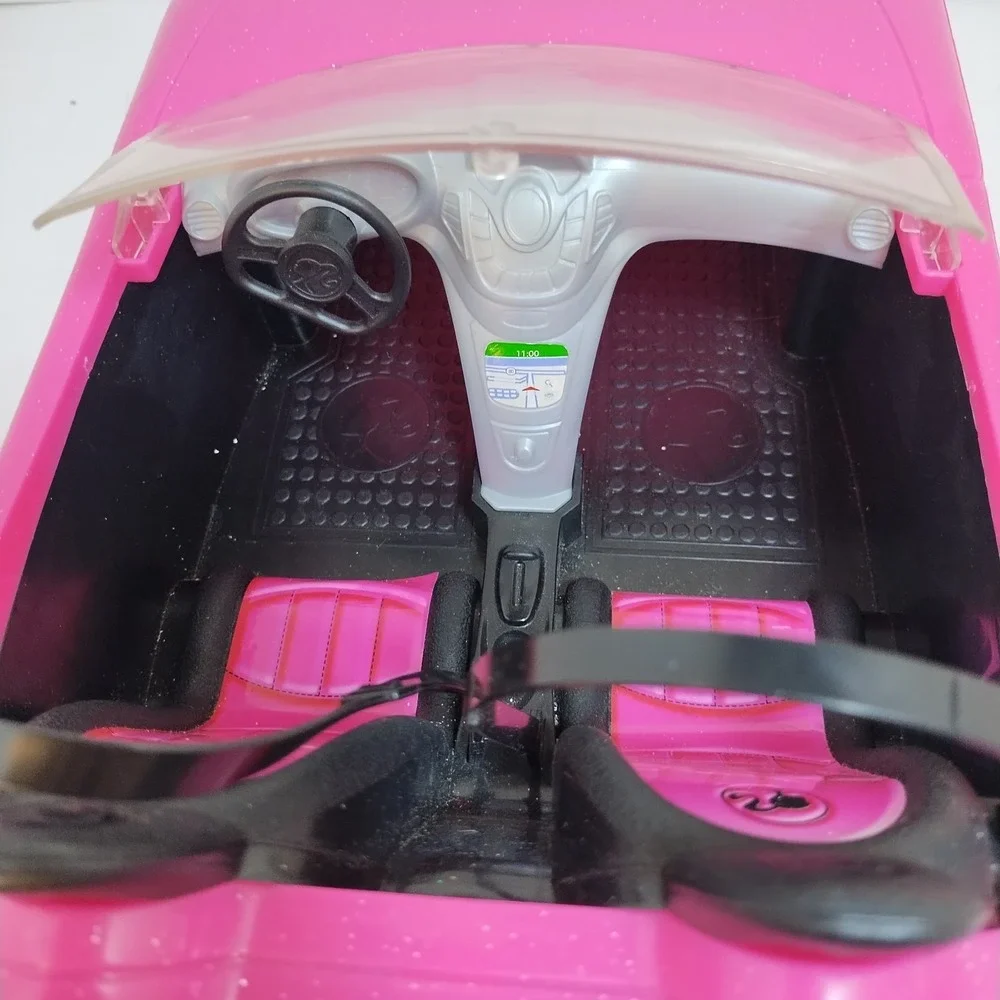 2013‎ Mattel Barbie Convertible Car Pink Sparkle Glitter Silhouette Toy Vehicle